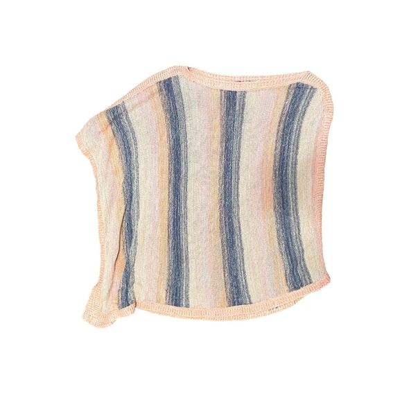 Moth Anthropologie Zala Striped Asymmetric Poncho Size XS/S - Picture 1 of 5
